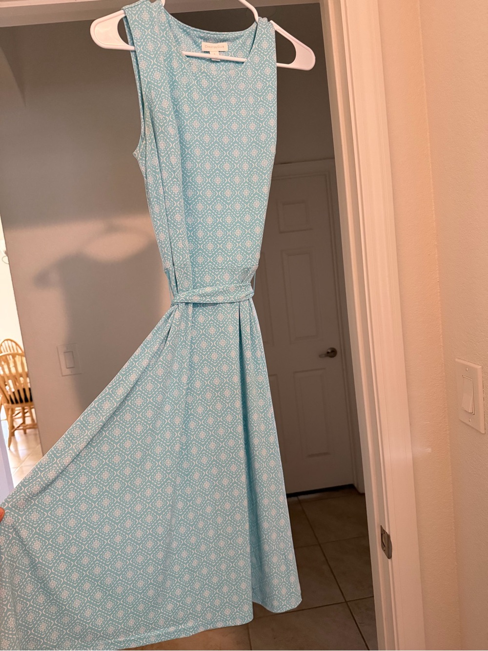 Charter Club Light Blue Sleeveless Midi Dress